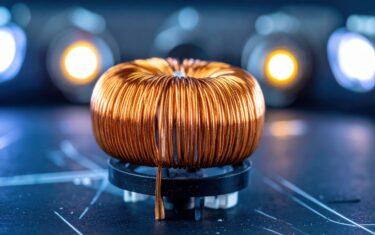 filament coil showing application of anhydride cured epoxy